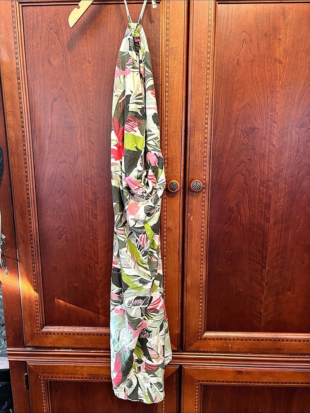 Patagonia Women's Floral Coverup Green Pink XL Like New - Picture 5 of 6